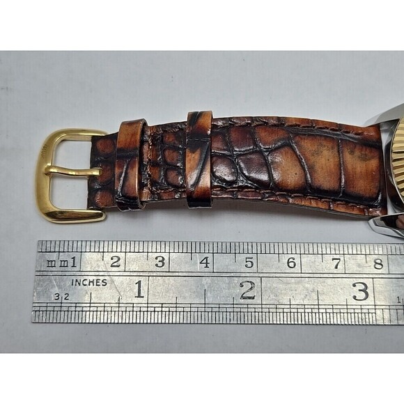 Juicy Couture Brown Dial Fluted Bezel Leather Strap Quartz Watch New Battery main image 6